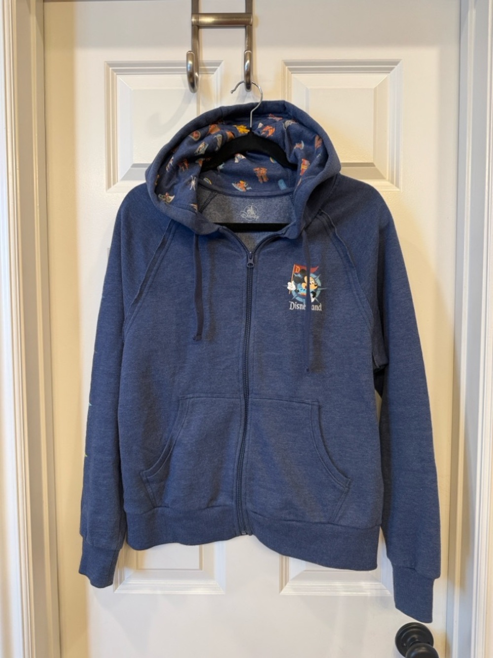 Disneyland Blue Zip-Up Hoodie with Mickey Print and embroidered back - Picture 12 of 12
